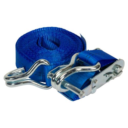 Konvox spanband 35 mm met ratel en haken, 6 m, blauw