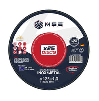 MSE Tools Doorslijpschijf – Ø125×22,23 mm – Metal/inox – (25 St/box)
