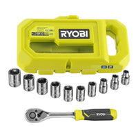 Ryobi - 1/4” Dopsleutelset 10-delig