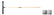 VLOERWISSER 450MM NATUUR ZWART M/ST 1,5M