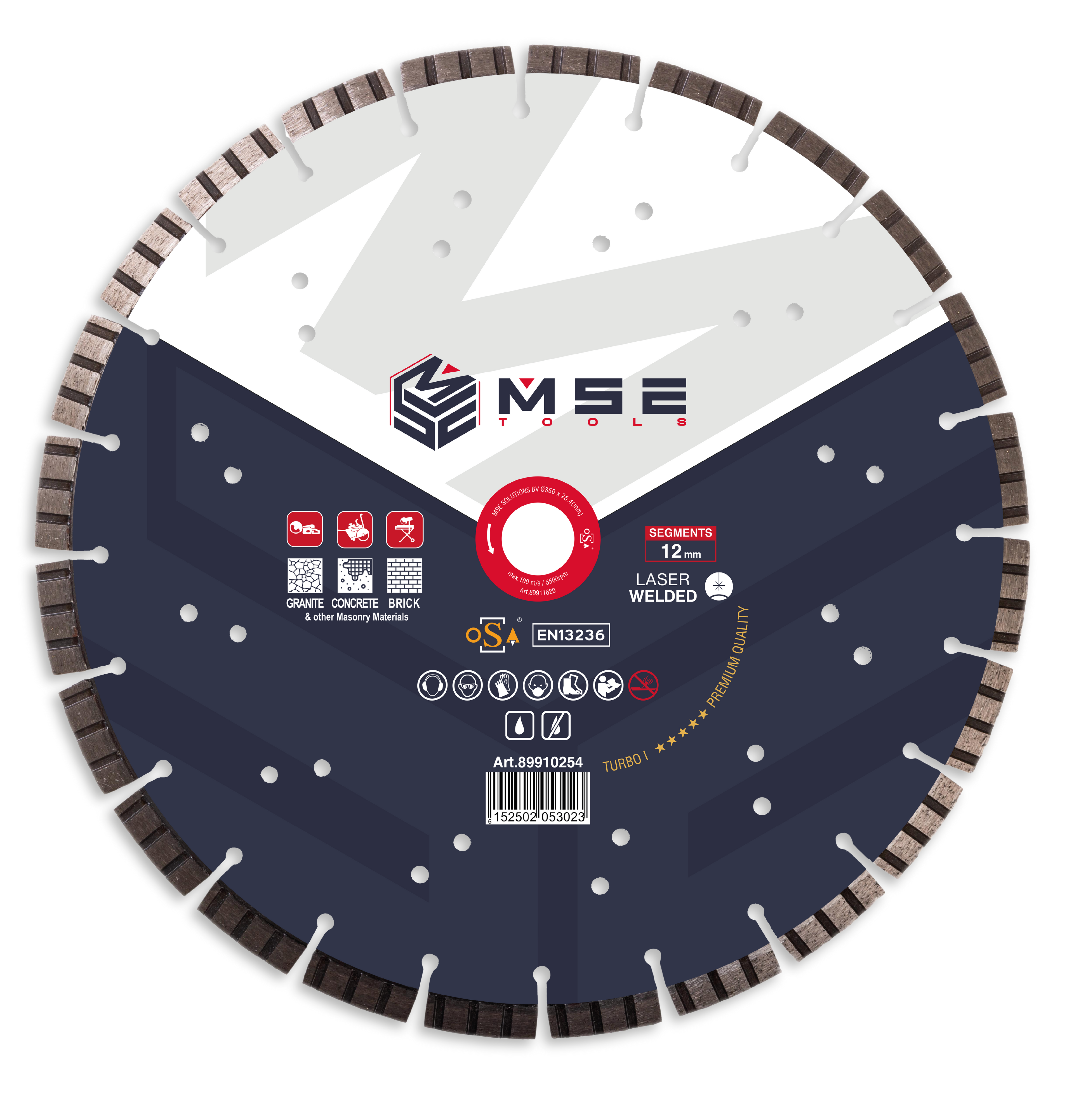 MSE TOOLS Diamantzaagblad PRO 12 – Ø350×20 mm – Beton