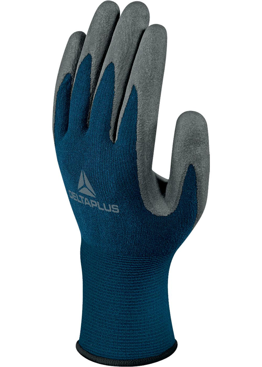 Delta Plus SAFE & STRONG VV811 werkhandschoen marineblauw-grijs op witte achtergrond