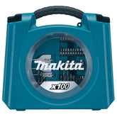 Makita D-42036 100-delige boor- en bitset in gesloten koffer