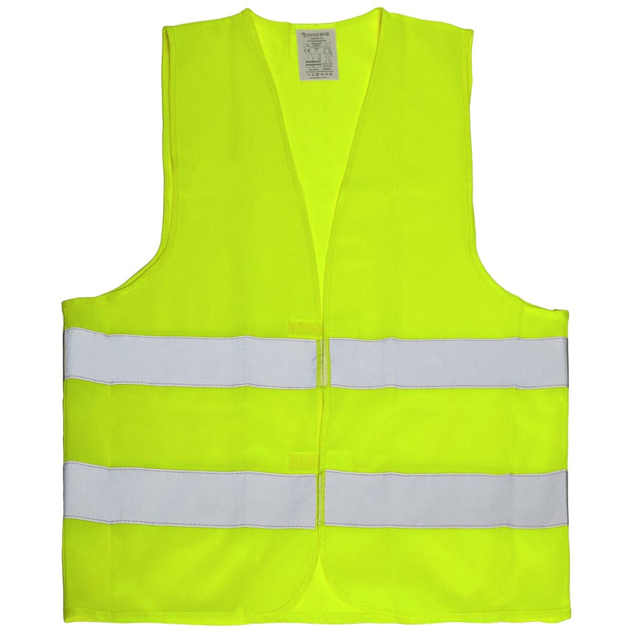 Procera PROKAM reflectievest fluo geel met twee reflecterende banden – vooraanzicht