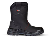 Redbrick Pulse Boot Black + Wool S7S gevoerde veiligheidslaarzen – zwart op witte achtergrond